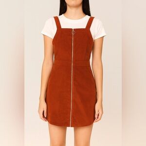 Cute zip up corduroy dress